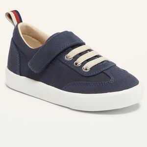 Old Navy Canvas Secure Strap Sneakers - Toddlers Size 6 - New Dark Blue Shoes